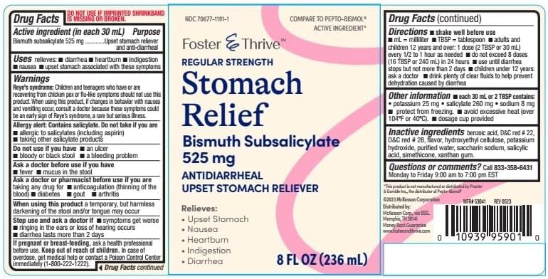 Foster Thrive Stomach Relief Liquid for Nausea, Heartburn, Indigestion, Upset Stomach, and Diarrhea - Fast Relief for 5 Symptoms, Antidiarrheal, Bismuth Subsalicylate 525 mg, Original, 8 Oz - Image 4